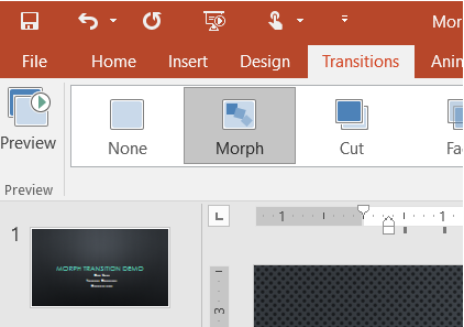 Morphing Transitions – PowerPoint 2016 – ginanairn.com